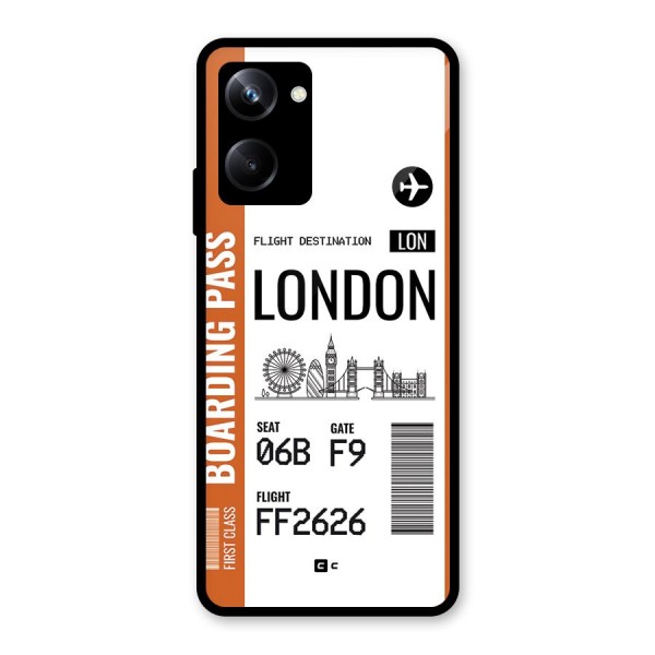 London Boarding Pass Glass Back Case for Realme 10 Pro