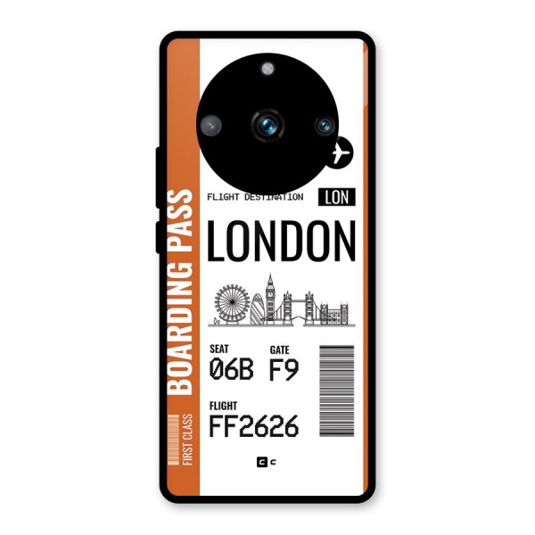 London Boarding Pass Glass Back Case for Realme 11 Pro