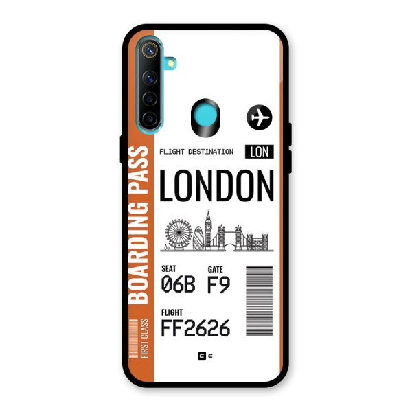 London Boarding Pass Glass Back Case for Realme 5