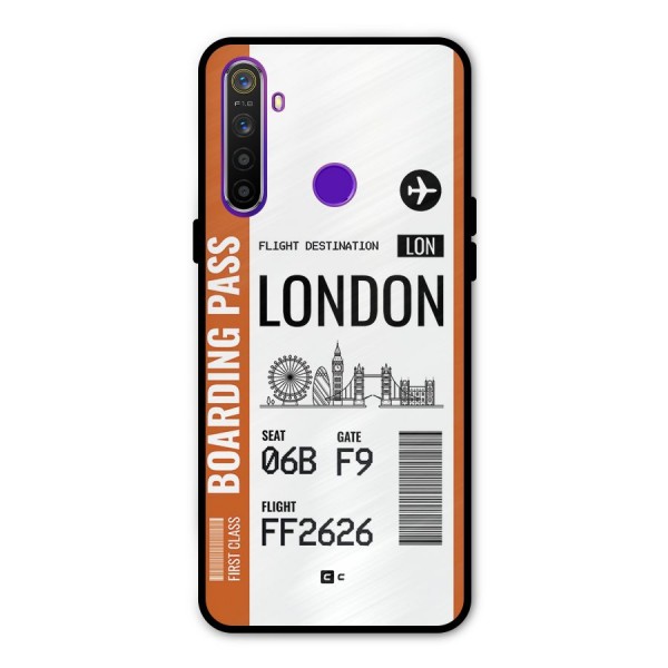 London Boarding Pass Glass Back Case for Realme 5s