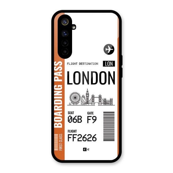 London Boarding Pass Glass Back Case for Realme 6