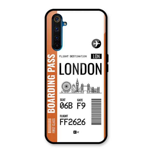 London Boarding Pass Glass Back Case for Realme 6 Pro