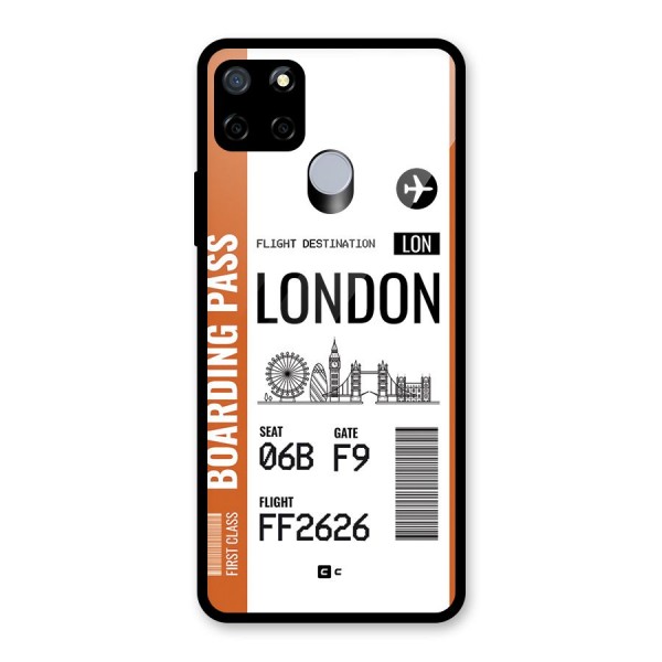 London Boarding Pass Glass Back Case for Realme C12