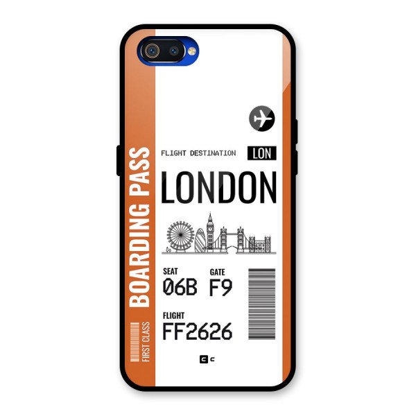 London Boarding Pass Glass Back Case for Realme C2