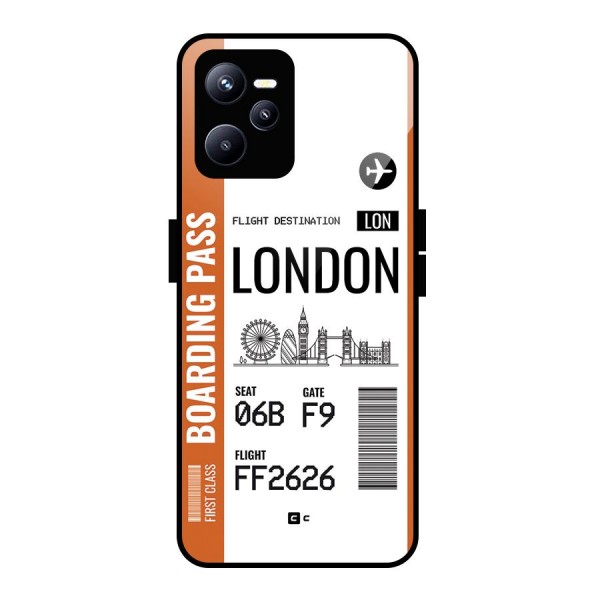 London Boarding Pass Glass Back Case for Realme C35