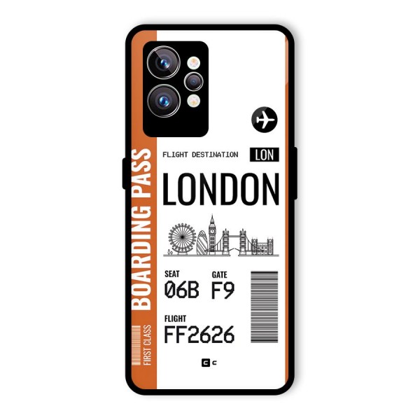 London Boarding Pass Glass Back Case for Realme GT2 Pro