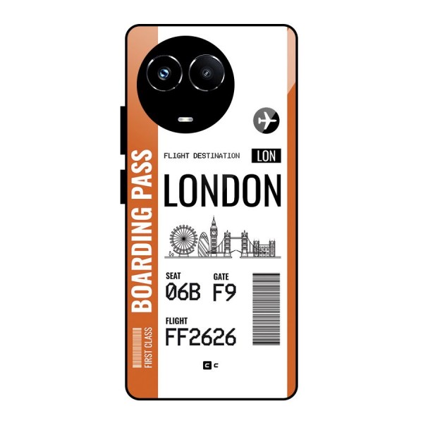 London Boarding Pass Glass Back Case for Realme Narzo 60X