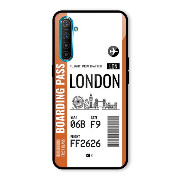 London Boarding Pass Glass Back Case for Realme X2