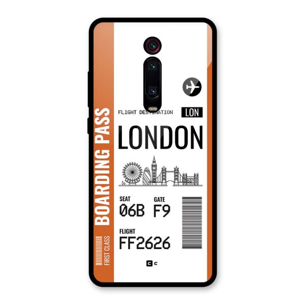 London Boarding Pass Glass Back Case for Redmi K20 Pro