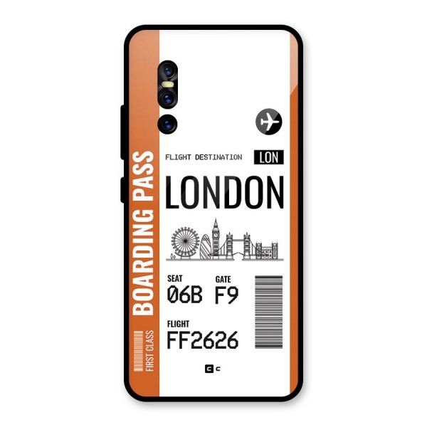 London Boarding Pass Glass Back Case for Vivo V15 Pro