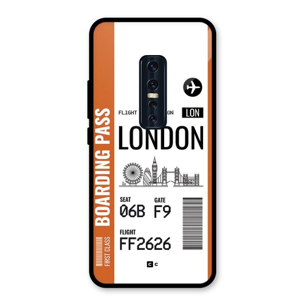 London Boarding Pass Glass Back Case for Vivo V17 Pro