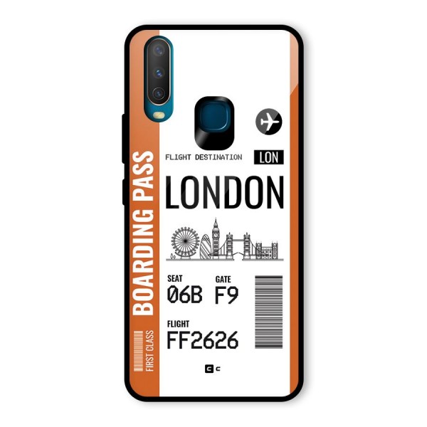 London Boarding Pass Glass Back Case for Vivo Y15