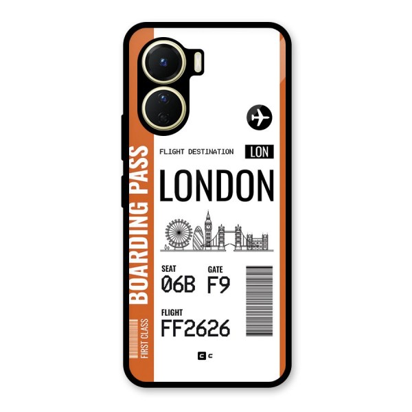 London Boarding Pass Glass Back Case for Vivo Y16