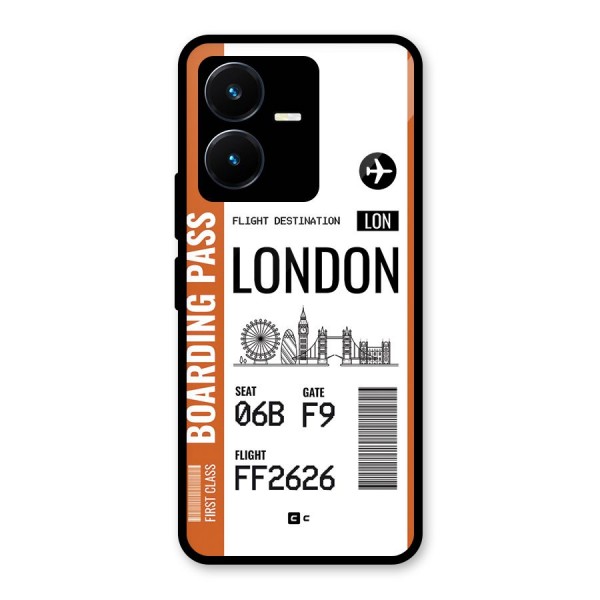 London Boarding Pass Glass Back Case for Vivo Y22