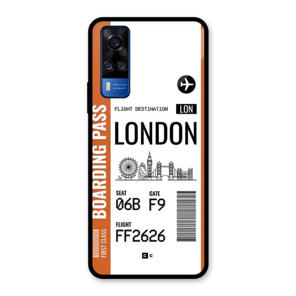 London Boarding Pass Glass Back Case for Vivo Y51