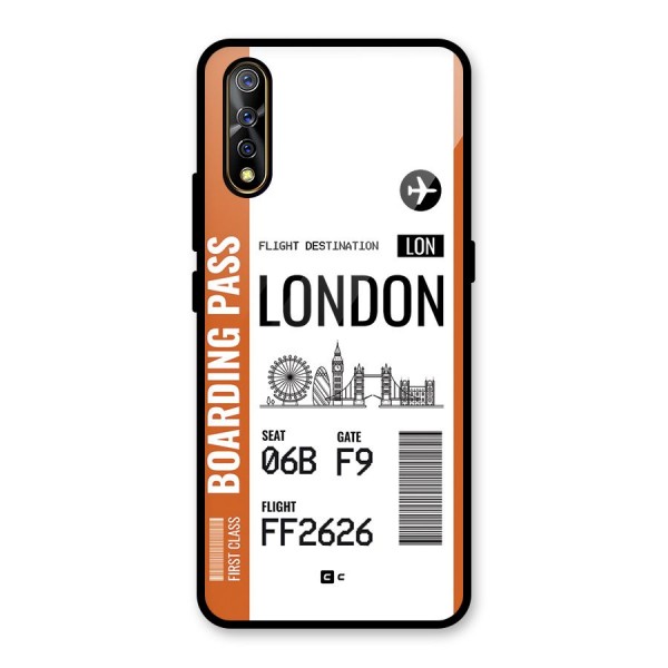 London Boarding Pass Glass Back Case for Vivo Z1x