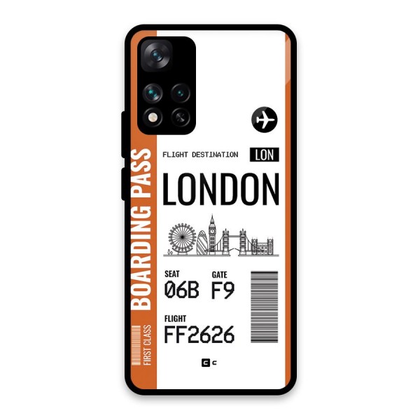 London Boarding Pass Glass Back Case for Xiaomi 11i 5G