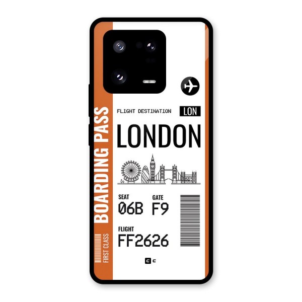 London Boarding Pass Glass Back Case for Xiaomi 13 Pro