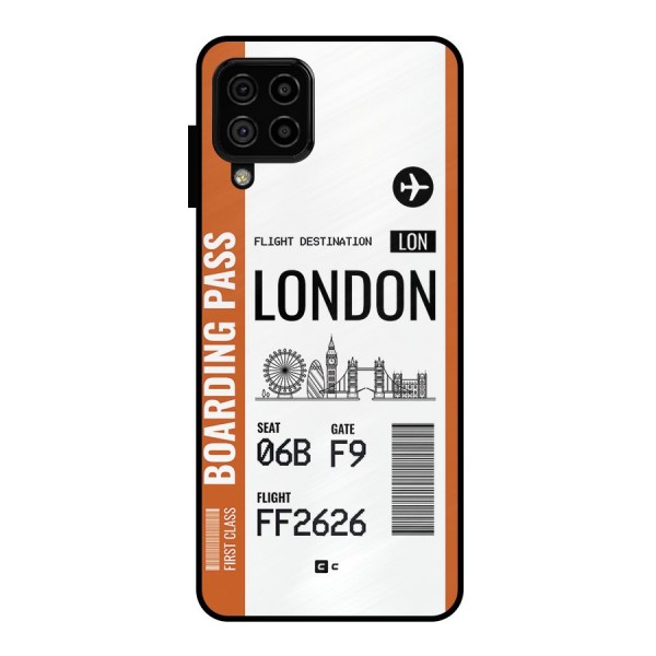 London Boarding Pass Metal Back Case for Galaxy A22 4G