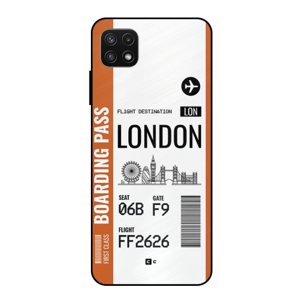 London Boarding Pass Metal Back Case for Galaxy A22 5G