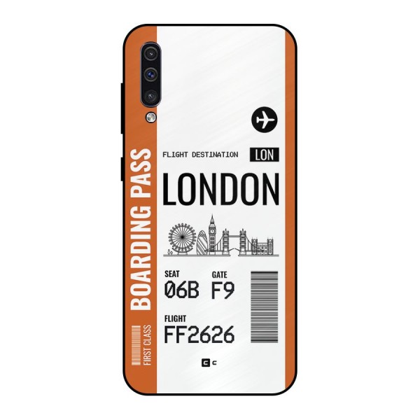 London Boarding Pass Metal Back Case for Galaxy A50