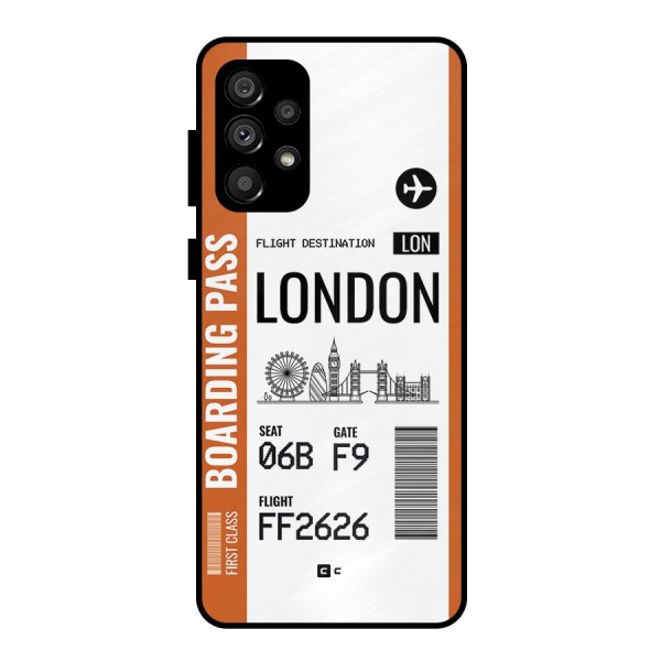 London Boarding Pass Metal Back Case for Galaxy A73 5G
