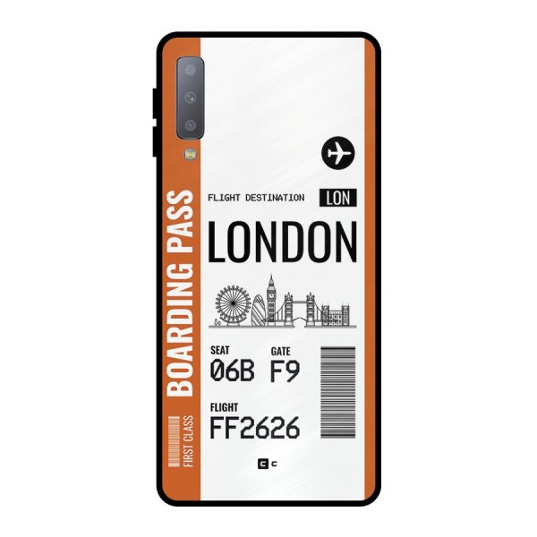 London Boarding Pass Metal Back Case for Galaxy A7 (2018)