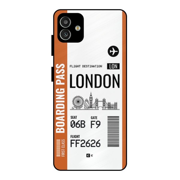 London Boarding Pass Metal Back Case for Galaxy M13 5G