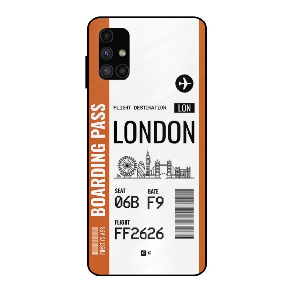 London Boarding Pass Metal Back Case for Galaxy M51