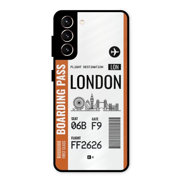 London Boarding Pass Metal Back Case for Galaxy S21 5G