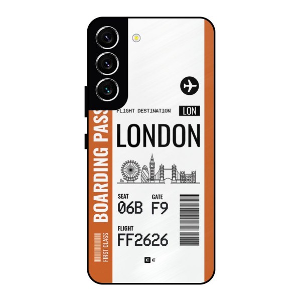 London Boarding Pass Metal Back Case for Galaxy S22 5G