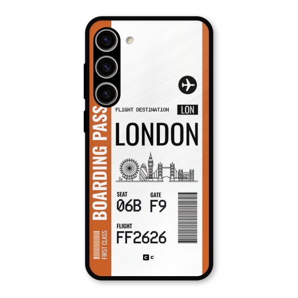 London Boarding Pass Metal Back Case for Galaxy S23 Plus