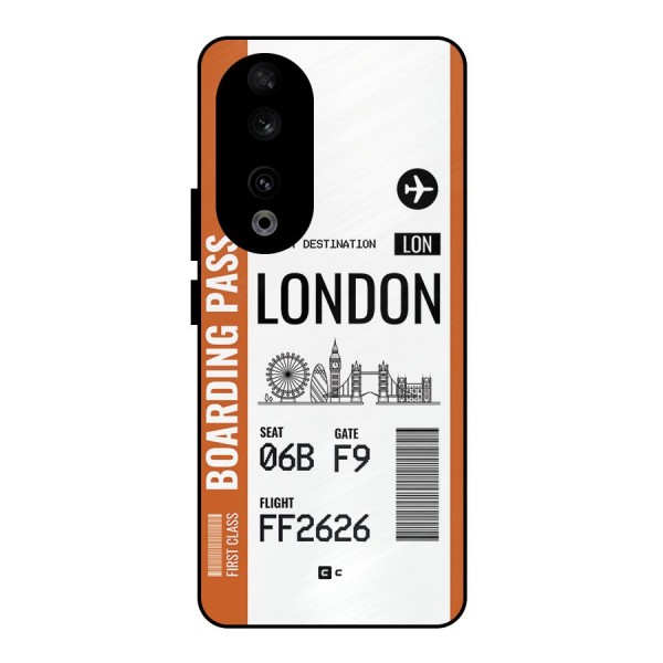 London Boarding Pass Metal Back Case for Honor 90