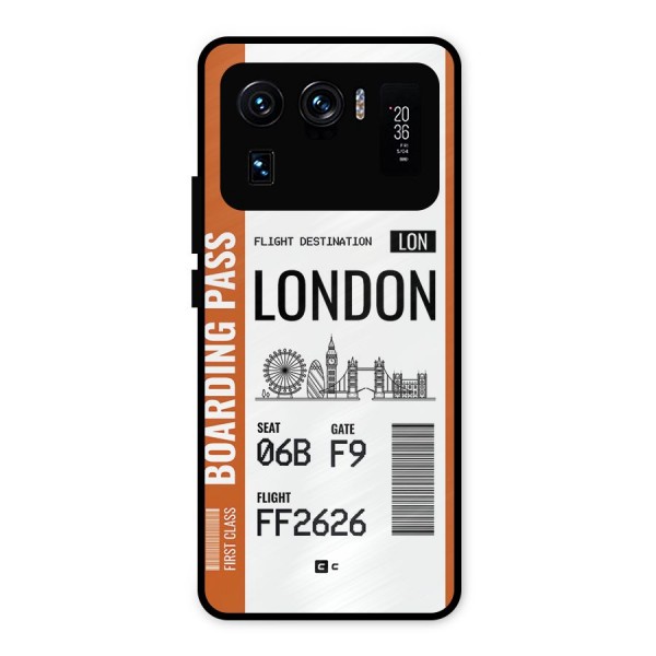 London Boarding Pass Metal Back Case for Mi 11 Ultra