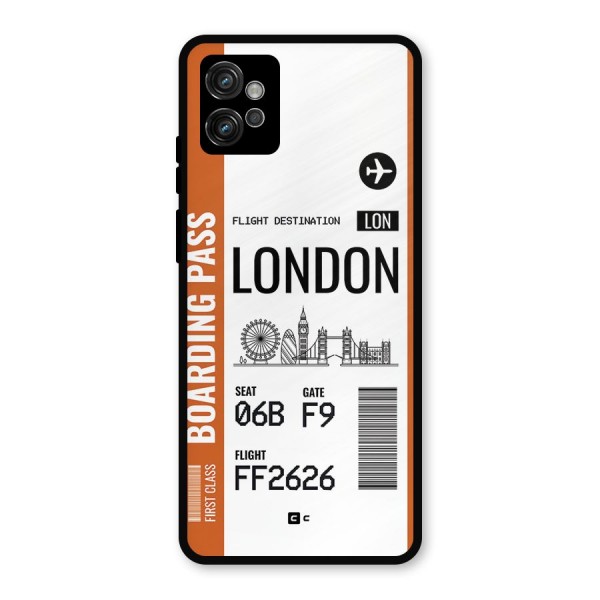 London Boarding Pass Metal Back Case for Moto G32