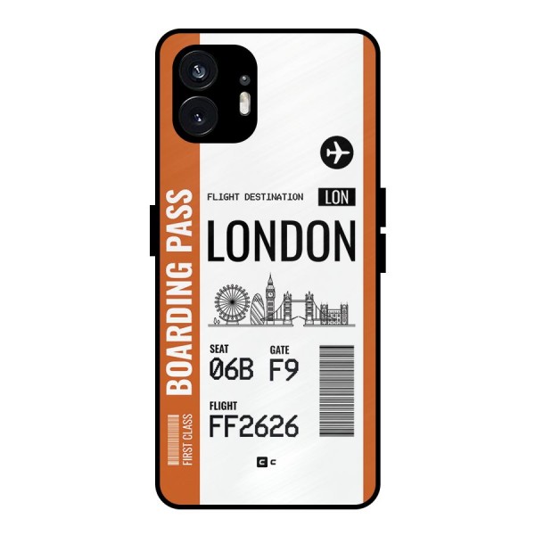 London Boarding Pass Metal Back Case for Nothing Phone 2