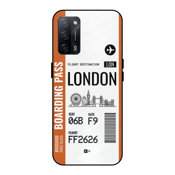 London Boarding Pass Metal Back Case for Oppo A53s 5G