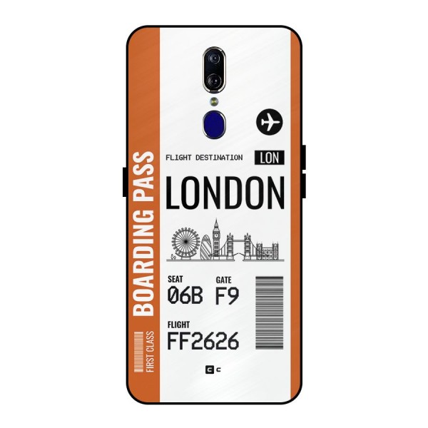 London Boarding Pass Metal Back Case for Oppo F11