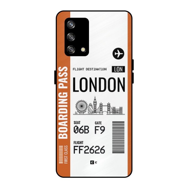 London Boarding Pass Metal Back Case for Oppo F19