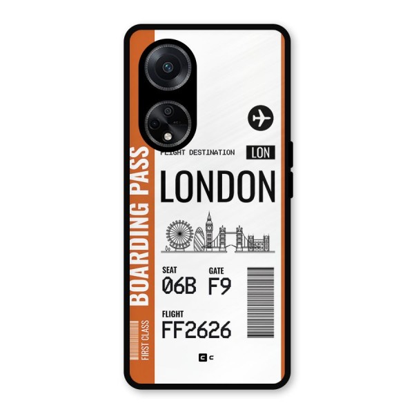 London Boarding Pass Metal Back Case for Oppo F23