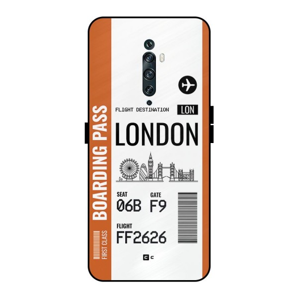 London Boarding Pass Metal Back Case for Oppo Reno2 F