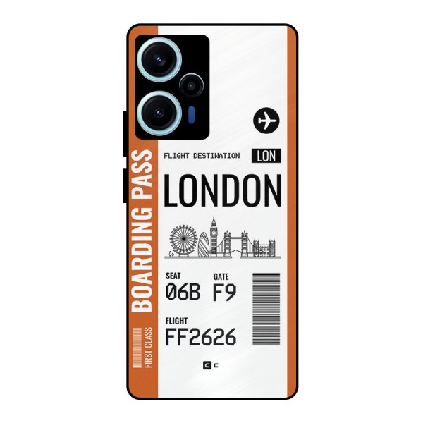 London Boarding Pass Metal Back Case for Poco F5