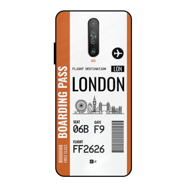 London Boarding Pass Metal Back Case for Poco X2