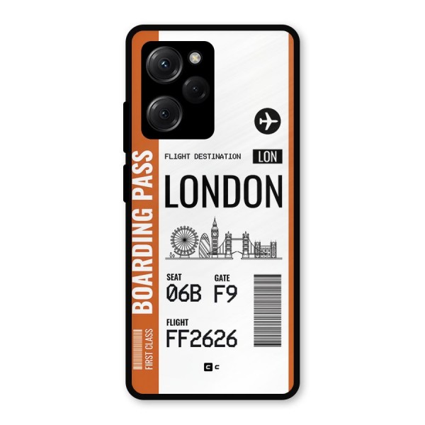 London Boarding Pass Metal Back Case for Poco X5 Pro