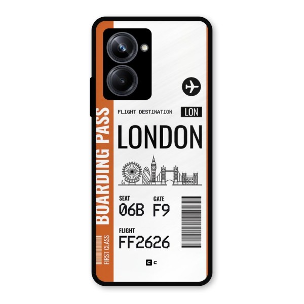 London Boarding Pass Metal Back Case for Realme 10 Pro