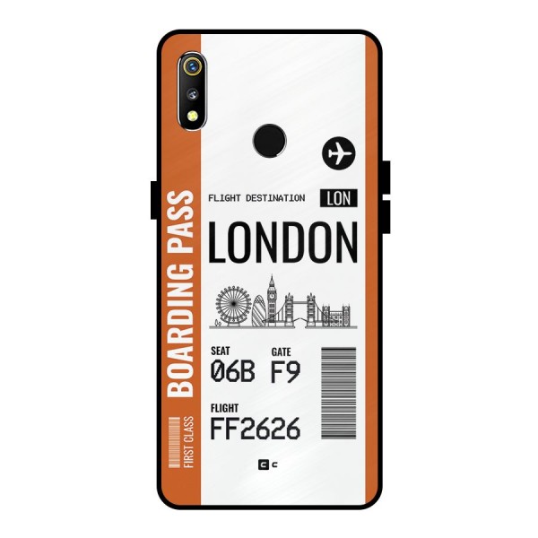 London Boarding Pass Metal Back Case for Realme 3