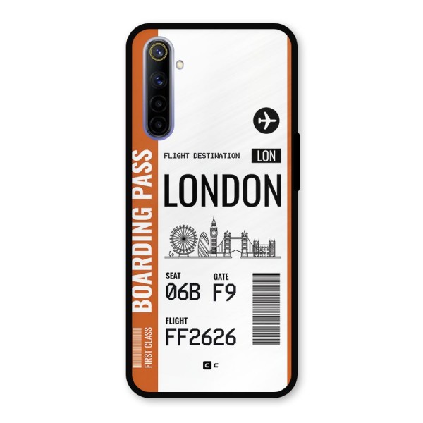 London Boarding Pass Metal Back Case for Realme 6