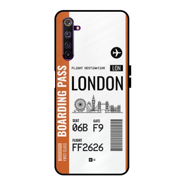 London Boarding Pass Metal Back Case for Realme 6 Pro