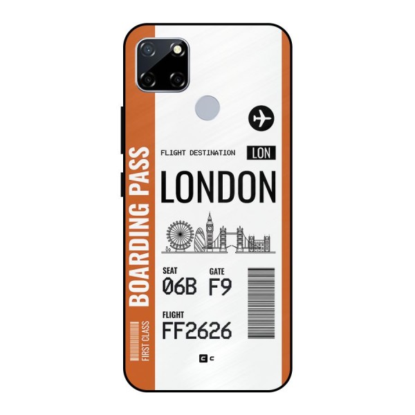 London Boarding Pass Metal Back Case for Realme Narzo 20