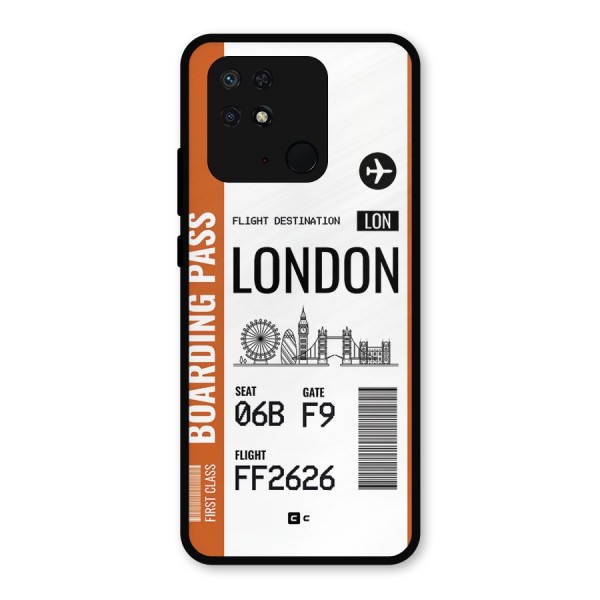 London Boarding Pass Metal Back Case for Redmi 10